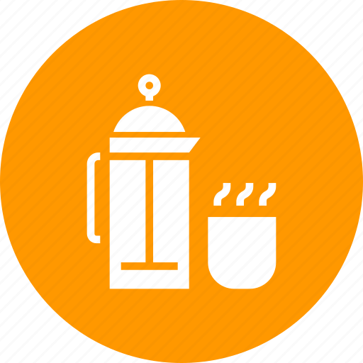 Camping, coffee, drink, flask, presser, thermos, hygge icon - Download on Iconfinder
