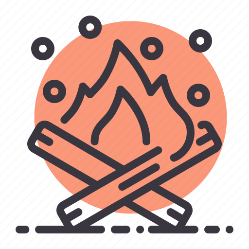Bonfire, camp, campfire, camping, fire, wood, hygge icon - Download on Iconfinder