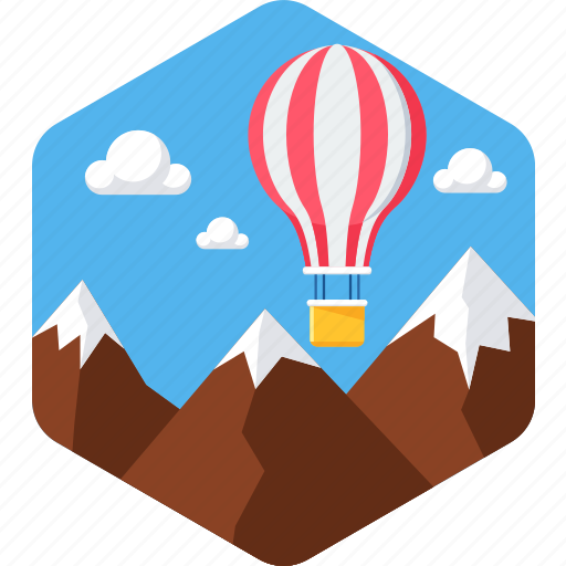 Hot air balloon, activity, camping, flying, hotair, hotairballoon, outdoor icon - Download on Iconfinder