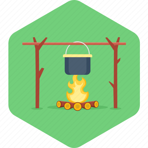 Bonfire, cooking, campfire, fire, food, kitchen icon - Download on Iconfinder