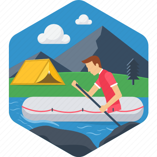 Boat, boating, outdoor, rafting, adventure, camping, river icon - Download on Iconfinder