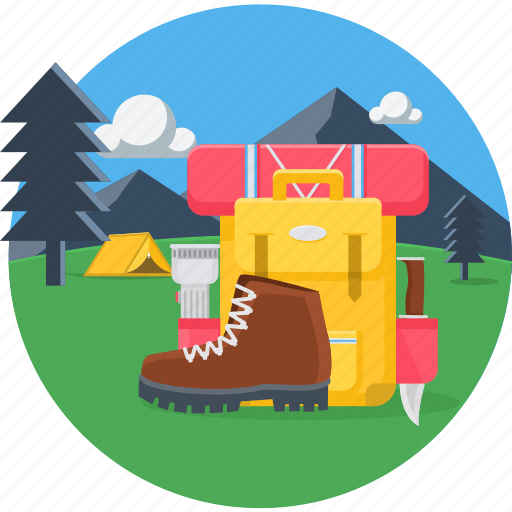 Camp, camping, luggage, picnic, holiday, travel, vacation icon - Download on Iconfinder