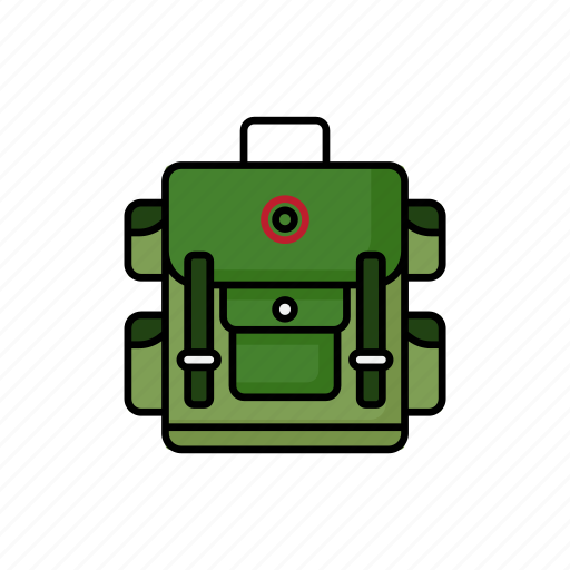 Backpack, bag, camping, green, rucksack, tourist, travel icon - Download on Iconfinder