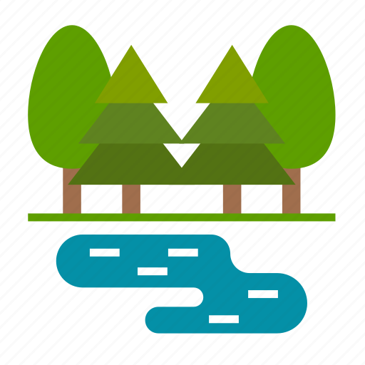 Camping, lake, nature, forest, jungle, landscape, trees icon - Download on Iconfinder