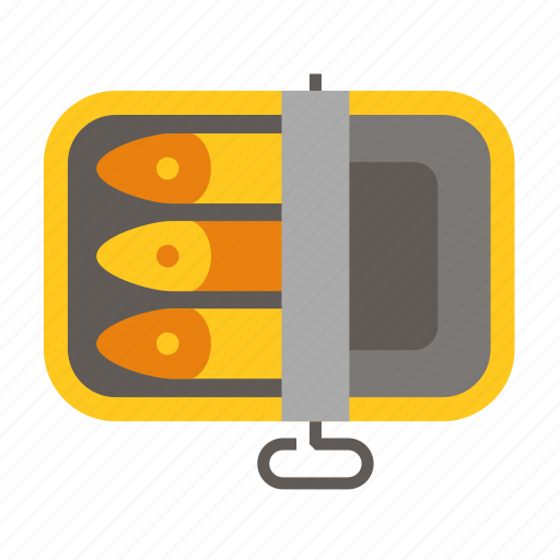 Camping, canned, food, fish, meal, tinned fish, can icon - Download on Iconfinder
