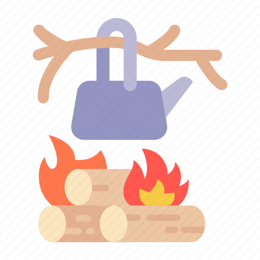 Campfire, bonfire, burn, camping, hot, flame, nature icon - Download on Iconfinder