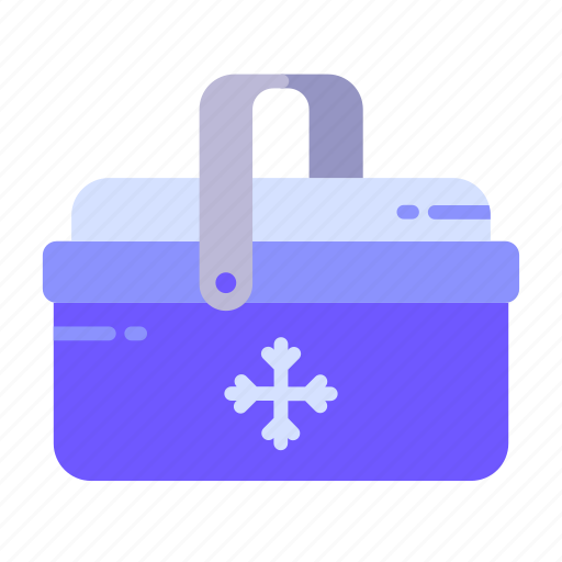 Ice, box, portable, fridge, cooler, refrigerator, picnic icon - Download on Iconfinder