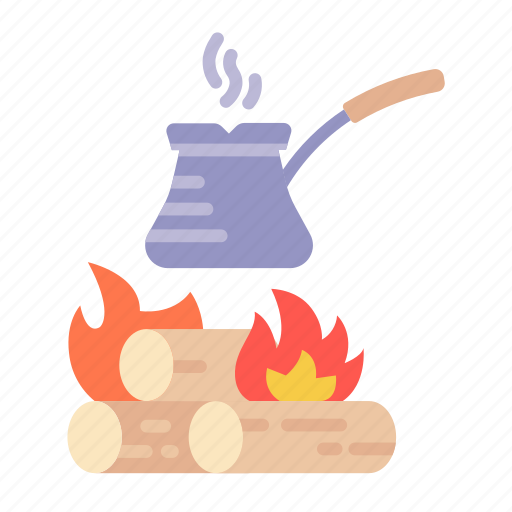 Turkish, coffee, cezve, exotic, bonfire, campfire, firecamping icon - Download on Iconfinder