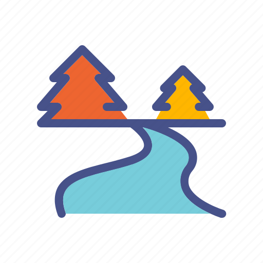 Forest, nature, outdoor, river, water icon - Download on Iconfinder