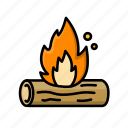 bonfire, camp fire, camping, fire