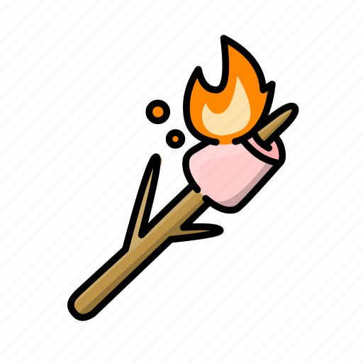 Camping, marshmallow, marshmallow on stick, smore icon - Download on Iconfinder