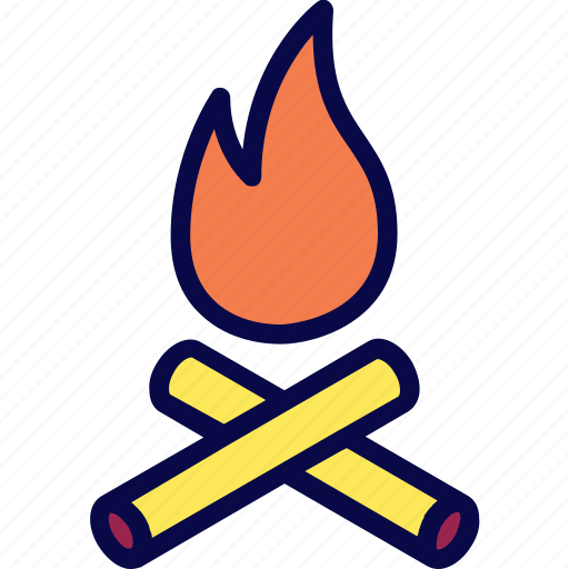 Burn, campfire, camping, heat, scout, warm icon - Download on Iconfinder