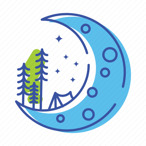 Camping, forecast, moon, night, outdoor, outdoors icon - Download on Iconfinder