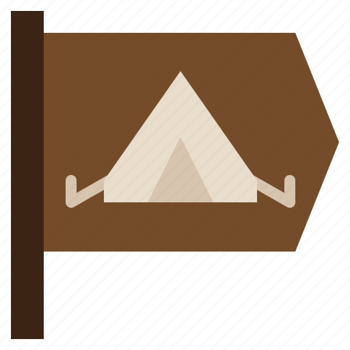 Tent, campground, label, location, camping icon - Download on Iconfinder