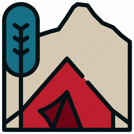 Campground, tent, vacation, outdoor, camping icon - Download on Iconfinder