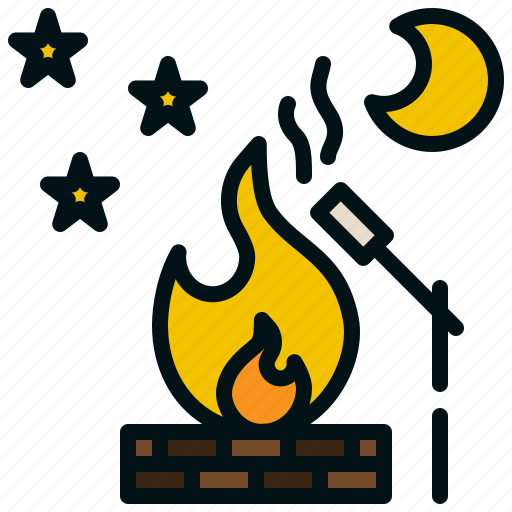 Flame, fire, outdoor, campground, camping icon - Download on Iconfinder