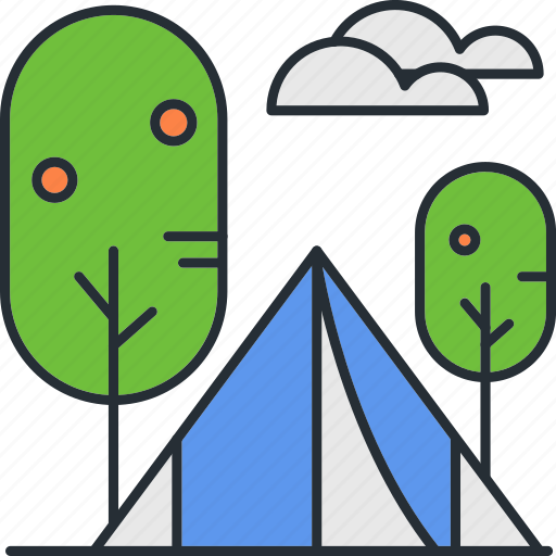 Camping, outdoor, summer, tent, vacation icon - Download on Iconfinder