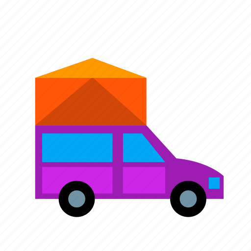 Camping, car, holidays, leisure, road, tent, trip icon - Download on Iconfinder
