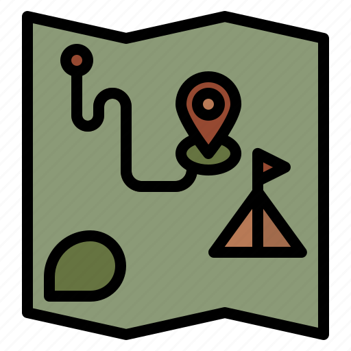 Camping, map, location, navigation, navigator, gps icon - Download on Iconfinder
