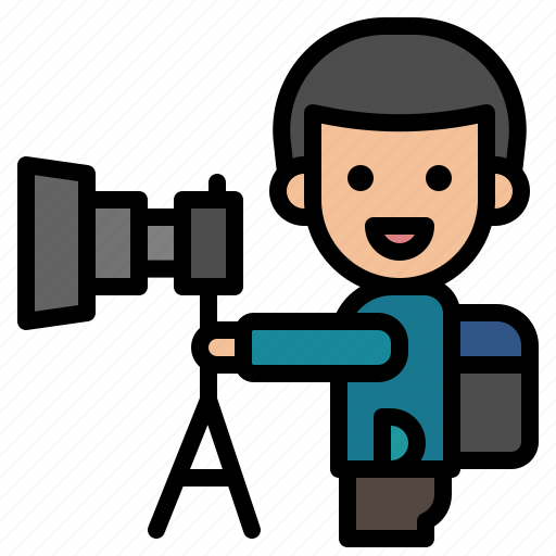 Photographer, camera, camper, camping, man icon - Download on Iconfinder