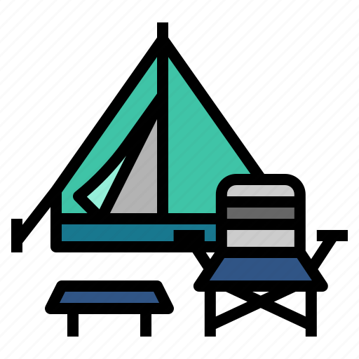 Tent, camping, chair, table, camp icon - Download on Iconfinder