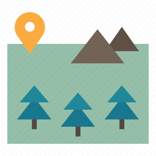 Map, location, gps, forest, mountain, camping icon - Download on Iconfinder