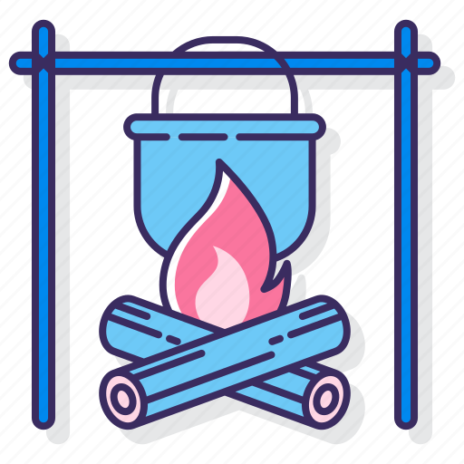 Campfire, cooking, fire, outdoor icon - Download on Iconfinder