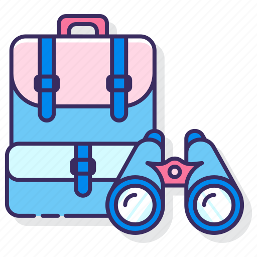 Backpack, binoculars, camping, supplies icon - Download on Iconfinder