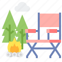 camping, chair, travel, seat, nature