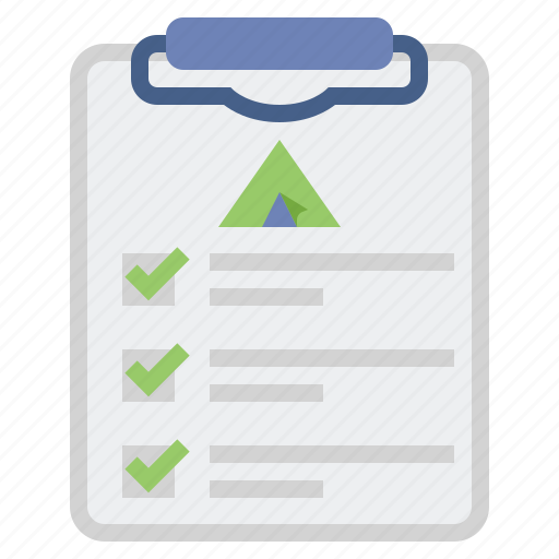 Camping, checklist, list, travel icon - Download on Iconfinder