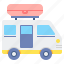 caravan, vehicle, van, transport 