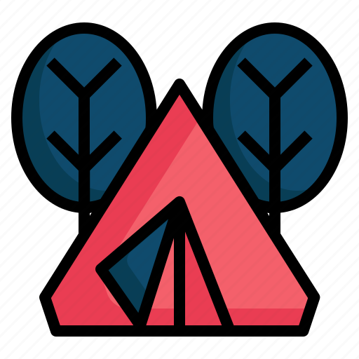 Campground, tent, camping, travel, vacation, tourism icon - Download on Iconfinder