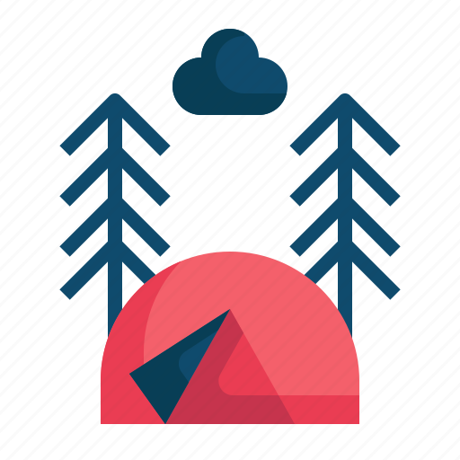 Dometent, camping, tree, campground, forest icon - Download on Iconfinder