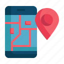 gps, location, mobile, phone, map, pin