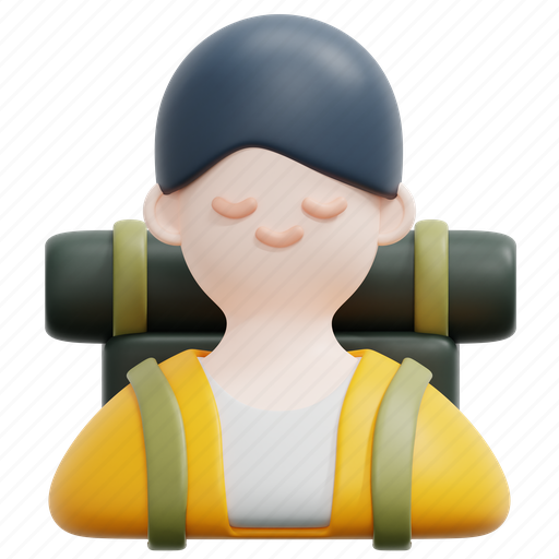Adventurer, adventure, camping, male, man, user, avatar 3D illustration - Download on Iconfinder