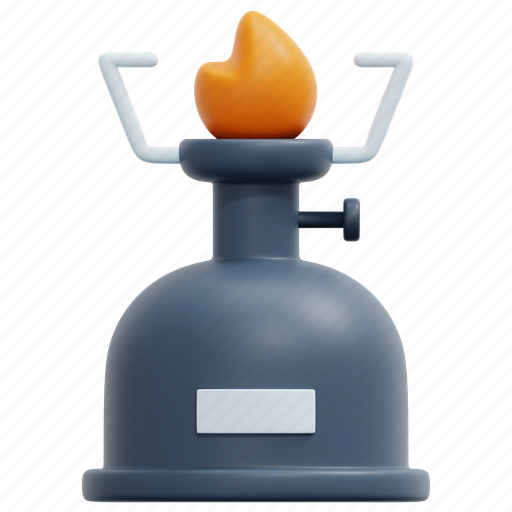 Camping, gas, portable, fire, heat, camp, holidays 3D illustration - Download on Iconfinder
