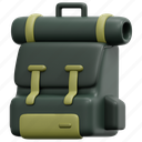 backpack, bags, baggage, travel, bag, camping, luggage, 3d 