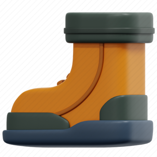 Boots, camping, shoes, hobbies, outdoor, hiking, footwear 3D illustration - Download on Iconfinder