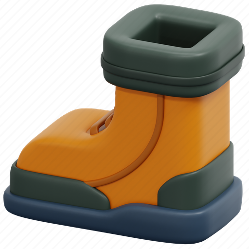 Boots, camping, shoes, hobbies, footwear, outdoor, hiking 3D illustration - Download on Iconfinder