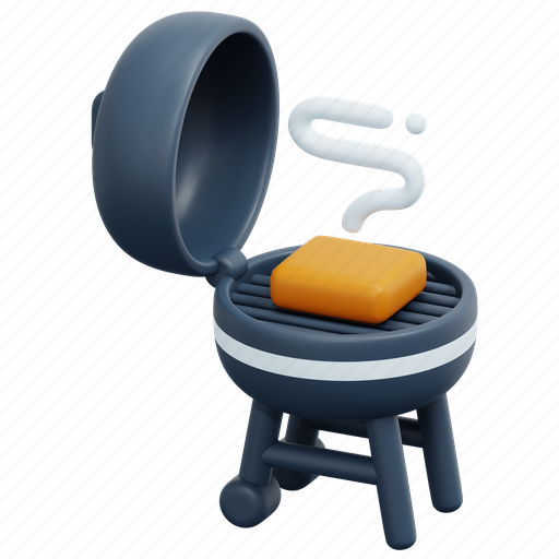 Grill, food, camping, bbq, barbecue, equipment, cooking 3D illustration - Download on Iconfinder