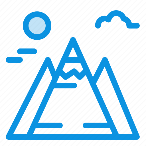 Landscape, mountain, sun icon - Download on Iconfinder