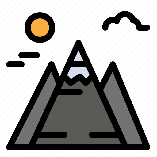 Landscape, mountain, sun icon - Download on Iconfinder