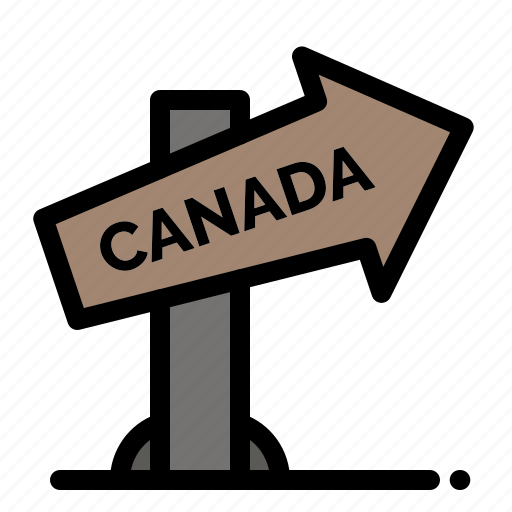 Canada, direction, location, sign icon - Download on Iconfinder