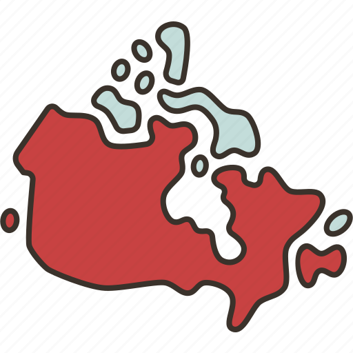 Canada, map, country, location, geography icon - Download on Iconfinder