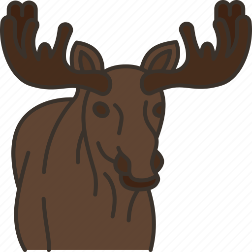 Moose, elk, antler, animal, wildlife icon - Download on Iconfinder