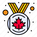 award, canada, leaf, locket, medal