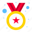badge, medal, reward, star 