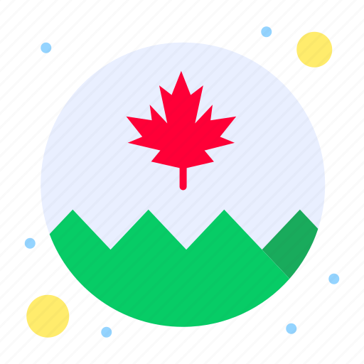 Canada, circle, flag, leaf icon - Download on Iconfinder