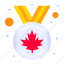 award, canada, leaf, locket, medal 