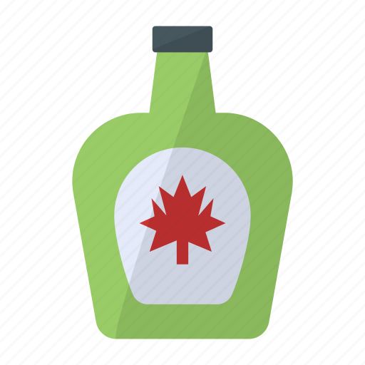 Bottle, maple, syrup, sauce, leaf, sweet, canada icon - Download on Iconfinder